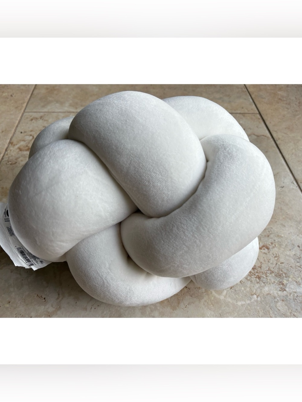 White Knot Pillow 10”